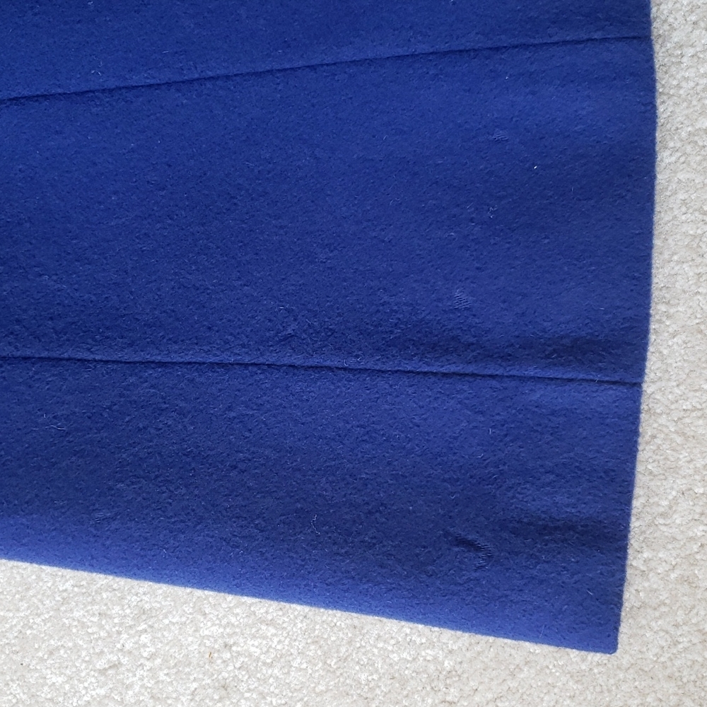 GUC Fashionbilt Long Cobalt Blue 100% Wool Coat, Size S. - Picture 9 of 11
